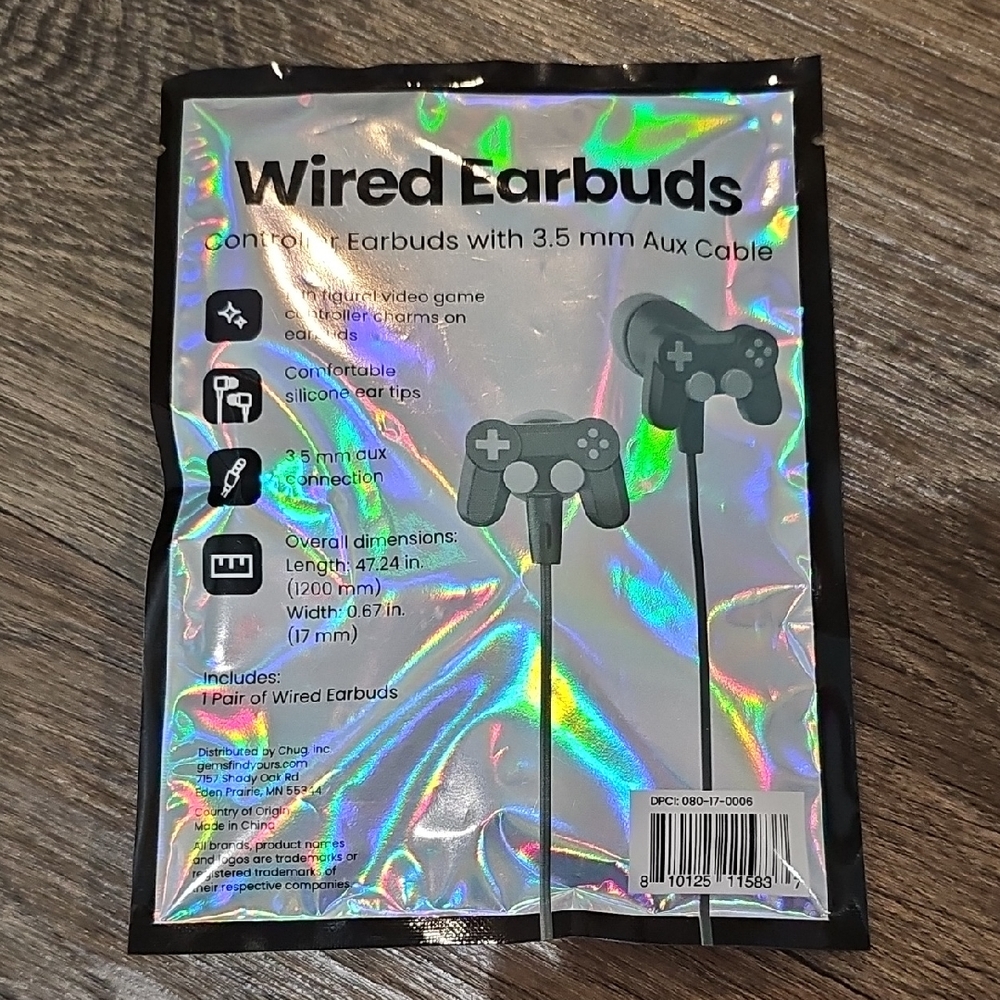 💥3/$15💥GEME "Video Game Controller" Novelty Wired Earbuds